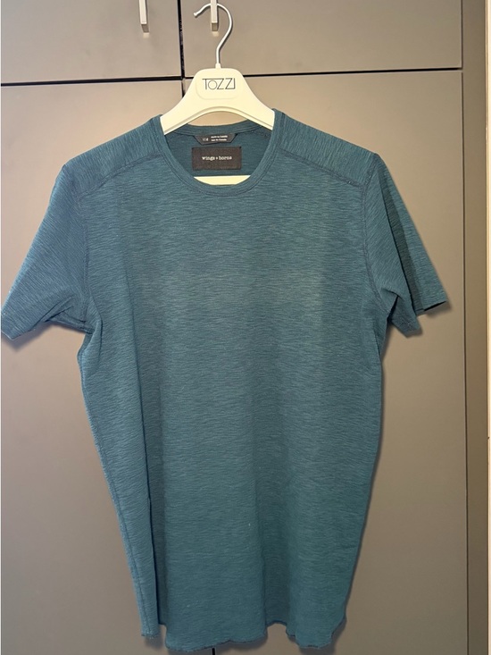 Wings + Horns Other - Wings + Horns Short Sleeve Crew Tee in Teal Blue